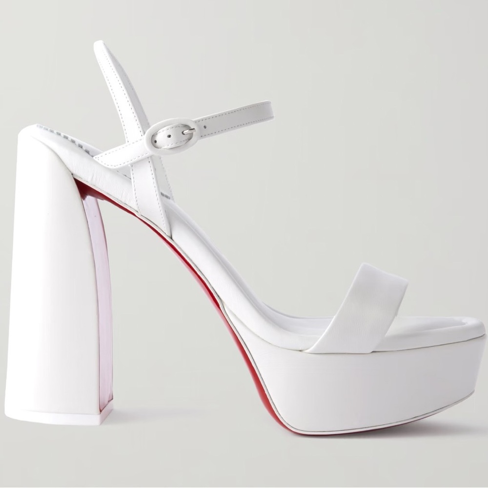 ✨ BRAND NEW Christian Louboutin White Leather Heels ✨